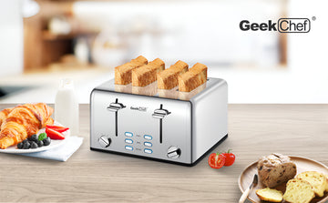 Geek Chef Stainless Steel 4-Slice Toaster