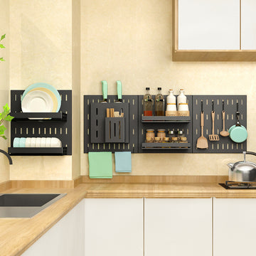 Wall-Mounted Kitchenware Storage Shelves