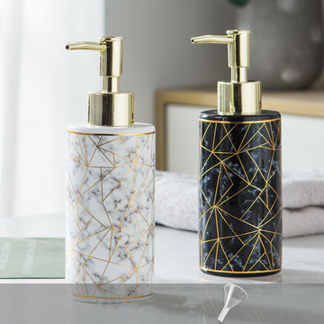 Marble Ceramic Lotion and Shampoo Bottle