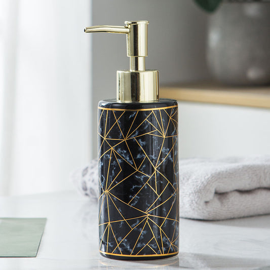Marble Ceramic Lotion and Shampoo Bottle