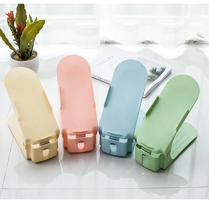 Stackable Shoe Storage Organizer with Double Shoe Rack Shelf