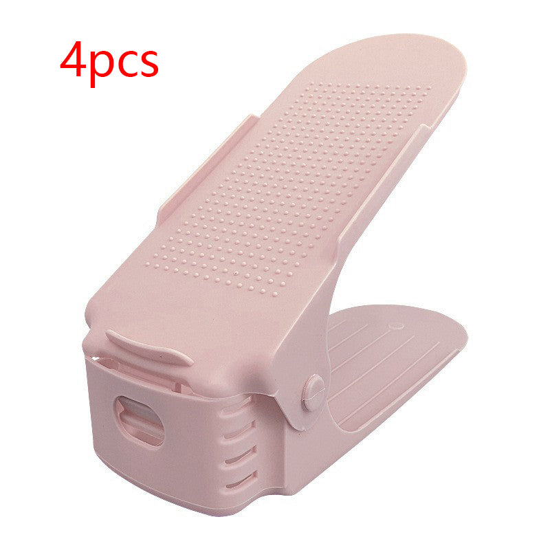 Stackable Shoe Storage Organizer with Double Shoe Rack Shelf