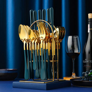 Luxury Stainless Steel Gold Dinnerware Set