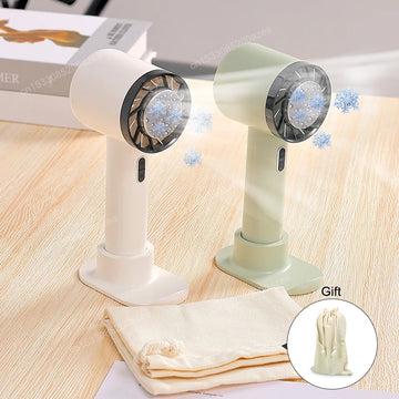Portable Cooling Fan: USB Rechargeable 2200mAh Handheld Fan