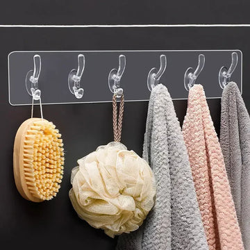 Multipurpose Nail-Free Transparent Wall Hooks