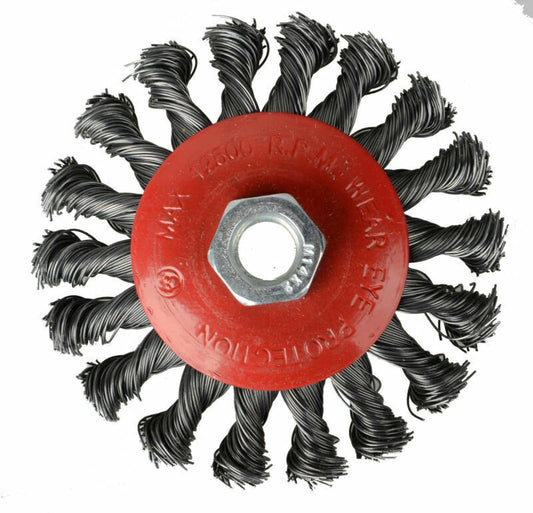 4Pcs Twist Knot Wire Brush Set for Angle Grinder - M14