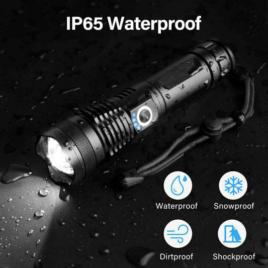 12000000 Lumen Ultra Bright LED Rechargeable Flashlight