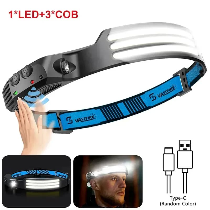 Rechargeable Motion Sensor LED Head Torch