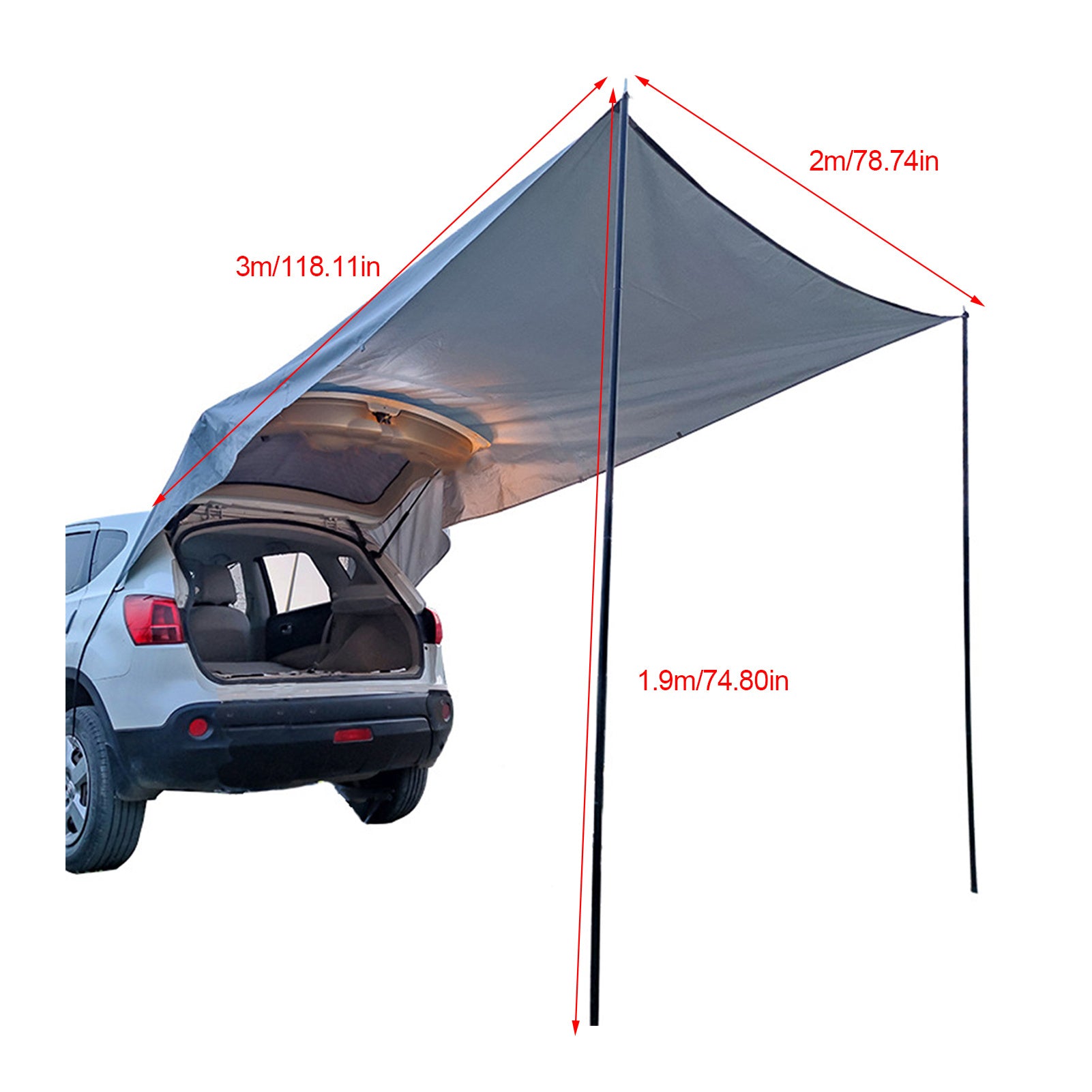 Portable Car Side Trunk Tent