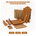 TALE Folding Adirondack Chair with Pullout Ottoman and Cup Holder