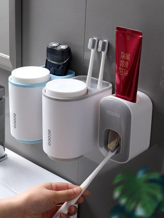  Automatic Toothpaste Dispenser Wall-Mounted Bathroom Accessories Set