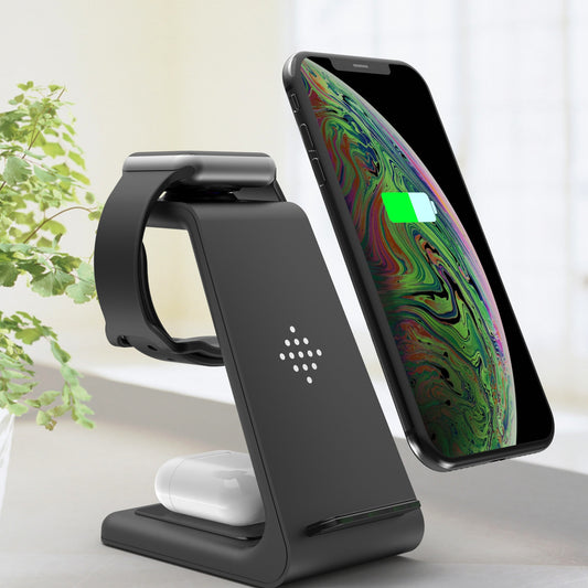 3-in-1 Fast Wireless Charging Station and Stand