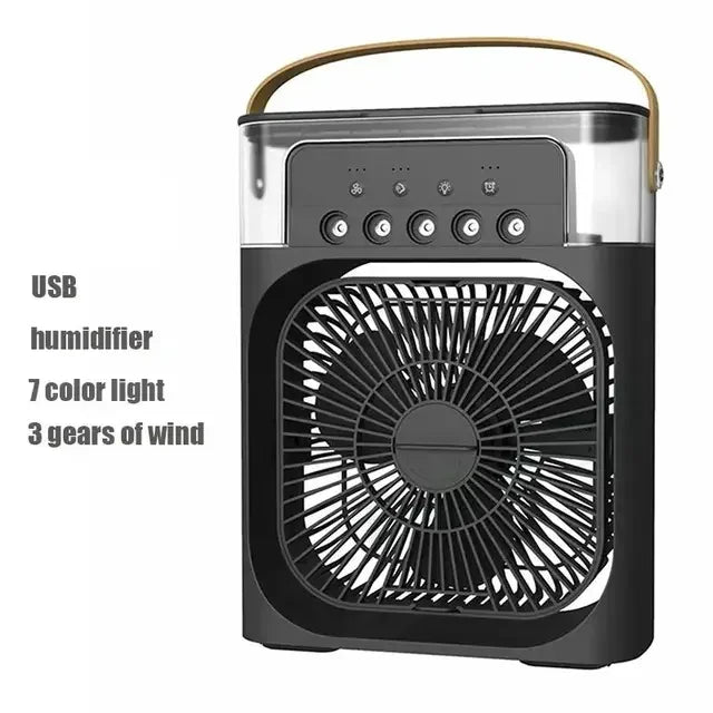 Portable 3-in-1 Humidifier, Fan, Air Conditioner with LED Light