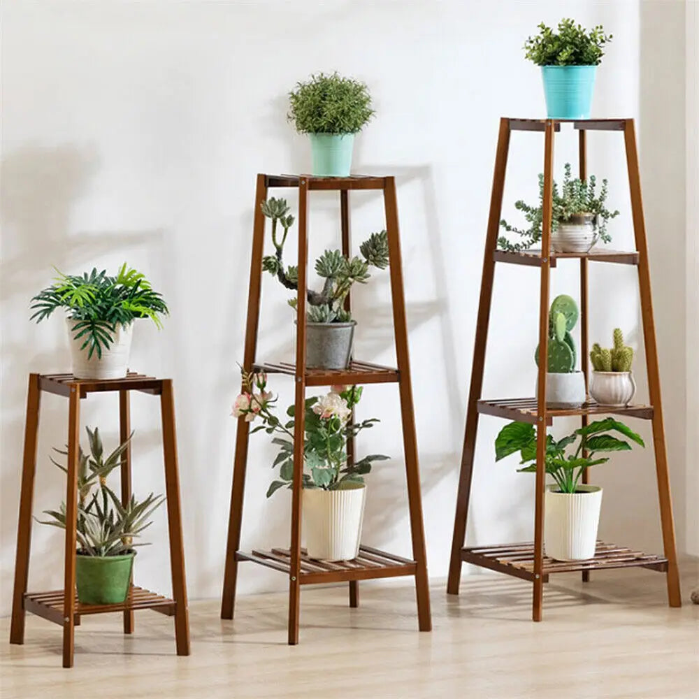 Vintage Bamboo Plant Stand - 2/3/4 Tier Display Rack