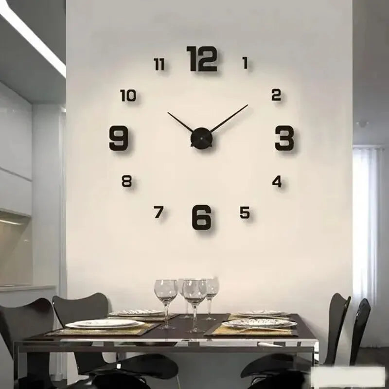 Creative Frameless DIY Wall Clock