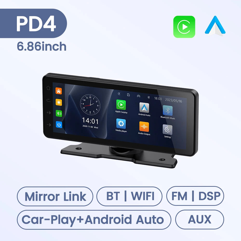 10.26" Car Monitor with Wireless CarPlay & Android Auto