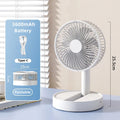 USB Foldable Fan with 4 Speeds & Timer