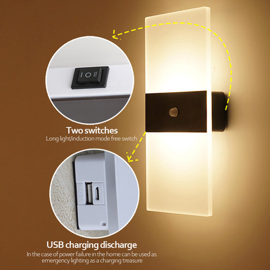 USB Charging Wall Lamp