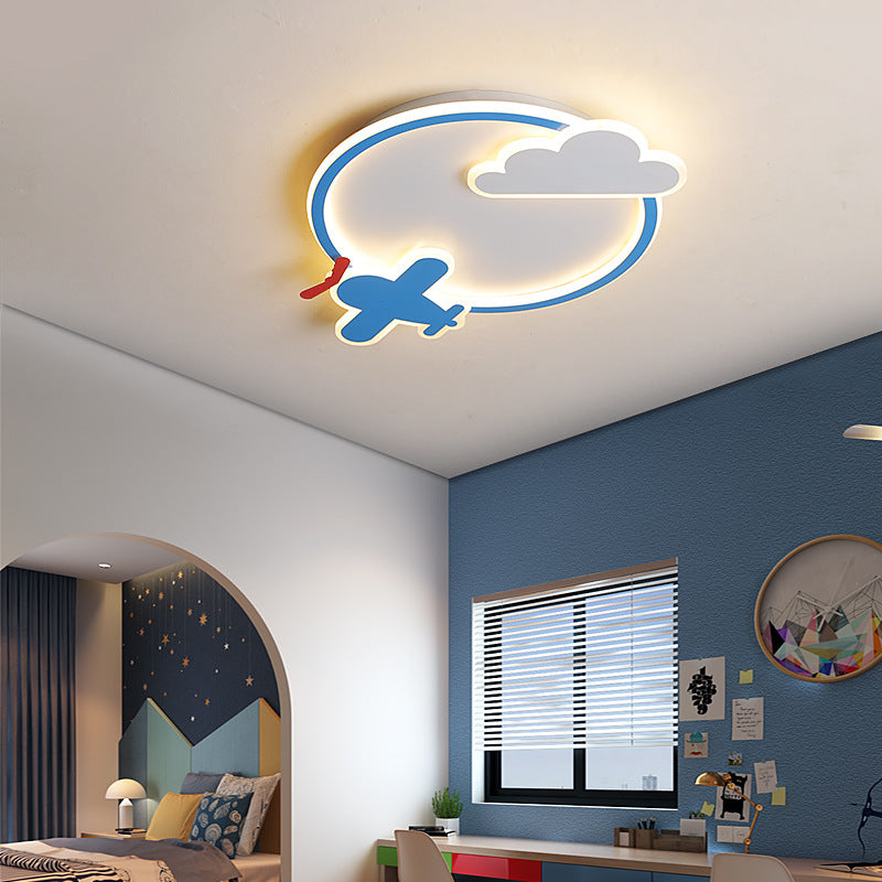 Deer Cartoon Model Airplane Bedroom Lamp